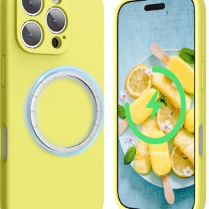 Mizi Magnetic Silicone Case for iPhone 16 Pro – Yellow