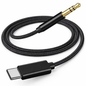 Mizi USB-C to 3.5mm Aux Cable – 3.3FT Audio Adapter (Black)