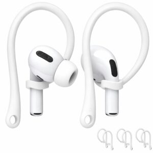 Mizi Ear Hooks for AirPods Pro & AirPods 1/2/3/4 – Anti-Slip Sports Ear Clips, White