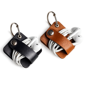 MIZI PU Leather Cord Organizer (2-Pack) – Black/Brown
