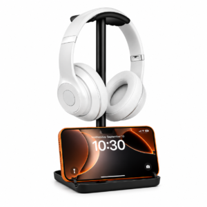 MIZI Aluminum Headphone Stand for Desk with Anti-Slip Base - Black