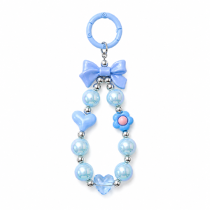 MIZI Beaded Phone Charm Wrist Strap with Tether Tab for iPhone Android - Blue