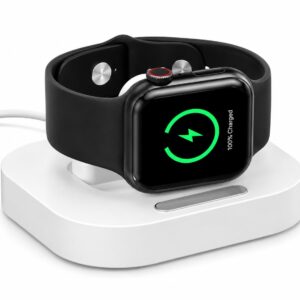 Mizi 2-in-1 Foldable Apple Watch Charging Stand – White
