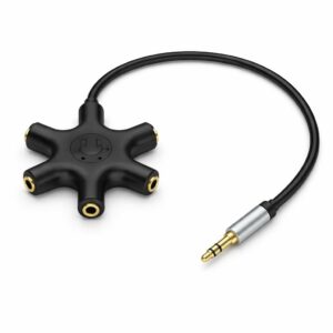 Mizi USB-C To 3.5mm 5-Way Headphone Splitter – Black