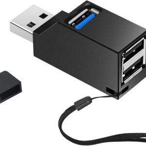 Mizi USB-A 3-Port Hub – USB 3.0 Adapter, Black