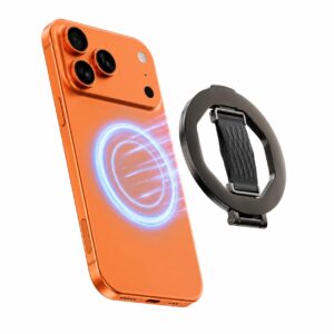 Mizi Magnetic Phone Grip with Kickstand – Foldable Ring Holder – Black