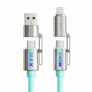 Mizi 4-in-1 USB-C Charging Cable 5FT – 240W, Blue