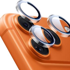 Mizi 3 Pack Camera Lens Protector for iPhone 17/16/15 Pro & Pro Max – Clear