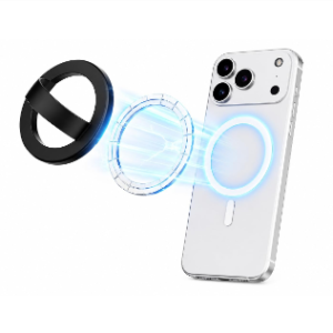 Mizi Magnetic Phone Grip for MagSafe – Silicone Finger Ring – Black