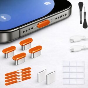 Mizi USB-C Dust Plug for iPhone 17 Pro Max – Port Protector – Orange