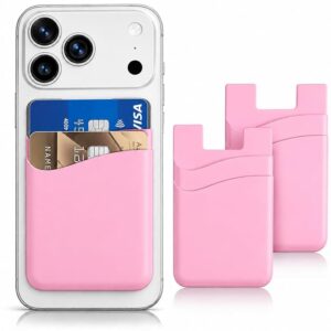 Mizi Silicone Adhesive Double Pocket Phone Wallet – Pink