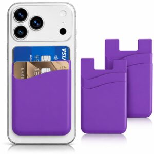 Mizi Silicone Adhesive Double Pocket Phone Wallet – Purple