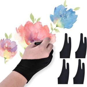 Mizi 4-Pack Artist Drawing Gloves – Black