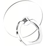 Mizi Clear Phone Ring Holder – 360° Rotating & 180° Flip | Black/Rose Gold